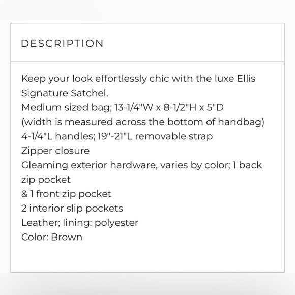 Michael Kors Ellis Signature Satchel Bag - Picture 10 of 10